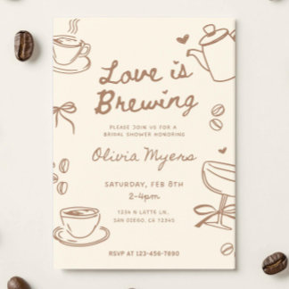 Faire-Part de Baby Shower : Café 