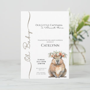 Faire-part de Baby Shower Capybara • Oh Baby