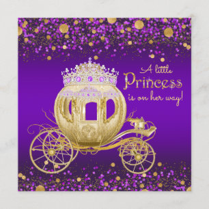 Faire-part de Baby Shower Carrosse de Princesse Vi