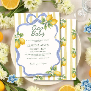Faire-part de baby shower Ciao bébé été italien ci