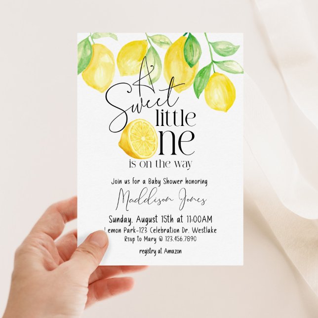 Faire-part de Baby Shower Citron (Créateur téléchargé)