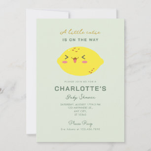 Faire-part de Baby Shower Citron Little Cutie