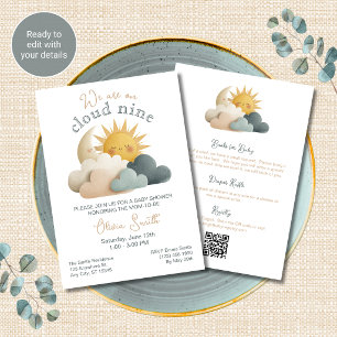 Faire-part de Baby Shower Cloud Nine Invitation Al