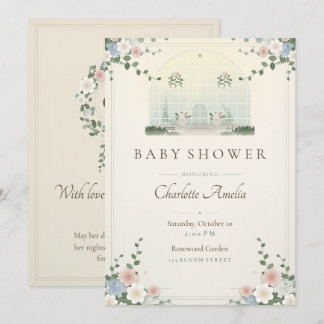 Faire-part de Baby Shower Conservatoire Victorien
