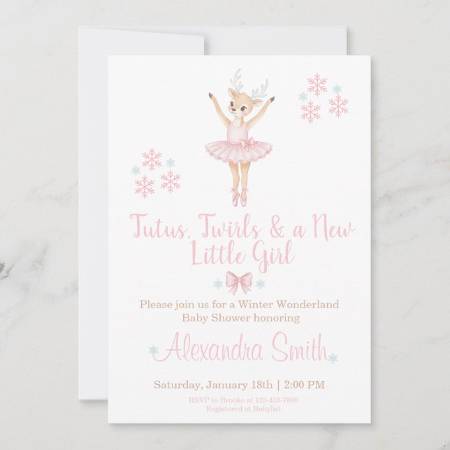 Faire-Part de Baby Shower "Contes d'Hiver" (Devant)