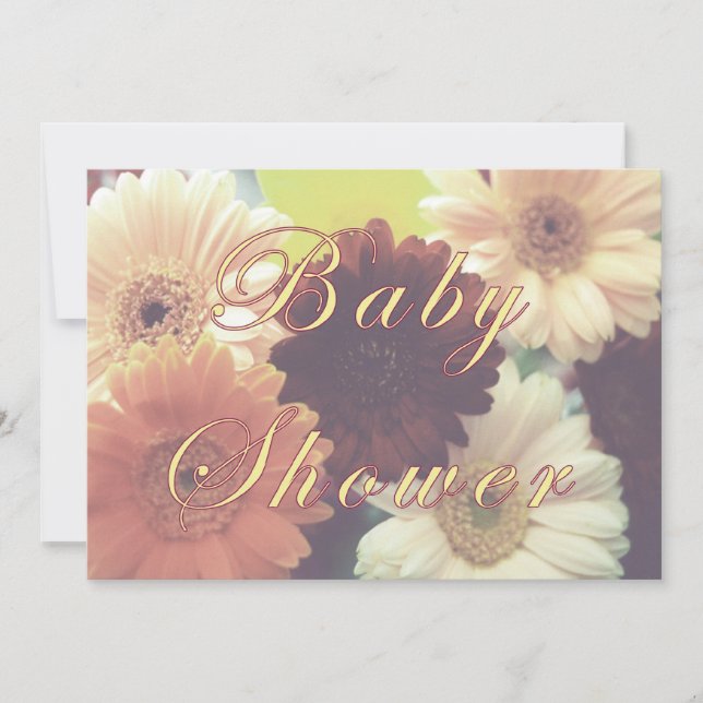 Faire-part de Baby Shower Daisy (Devant)