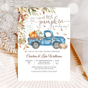 Faire-part de Baby Shower d'automne : camion de ci