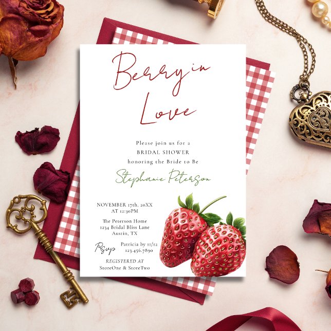 Faire-part de Baby Shower de mariage modèle 'Berry (Créateur téléchargé)