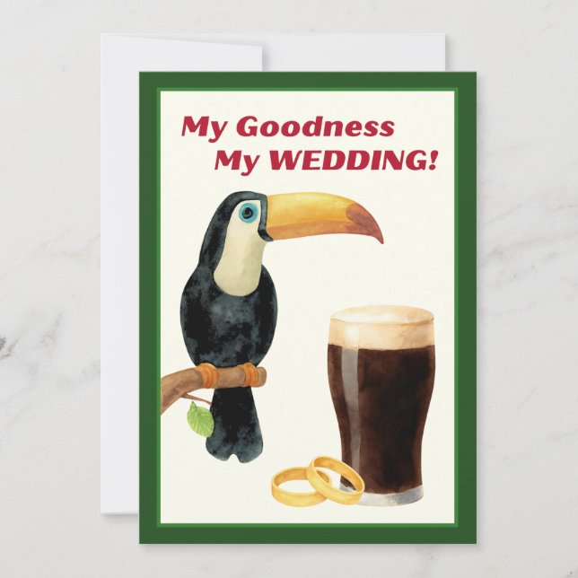 Faire-part de Baby Shower de Stout Irlandais (Devant)