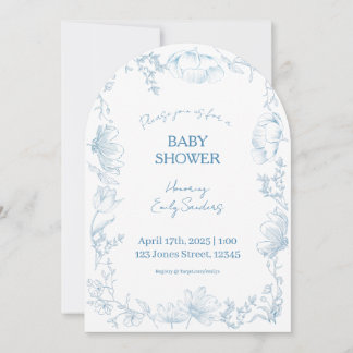 Faire-part de Baby Shower Delft Fantaisiste