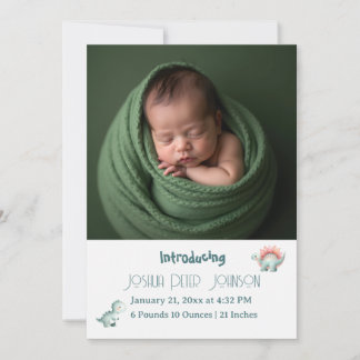 Faire-part de Baby Shower Dino Mite