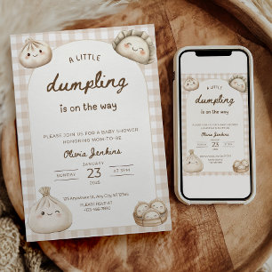 Faire-part de Baby Shower Dumpling Bébé Dumpling
