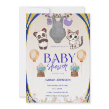 Faire-part de Baby Shower Élégant | Moderne Minima