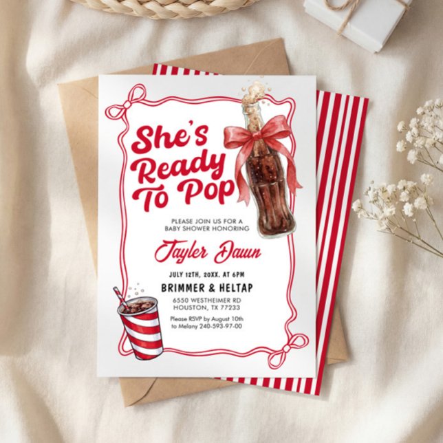 Faire-Part de Baby Shower "Elle est Prête à Explos (Créateur téléchargé)