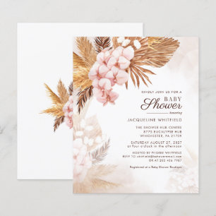 Faire-part de Baby Shower en terre cuite avec herb