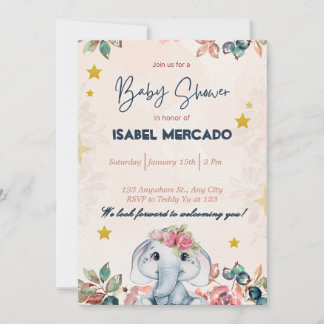 Faire-part de Baby Shower Fantaisiste – Mignon et 