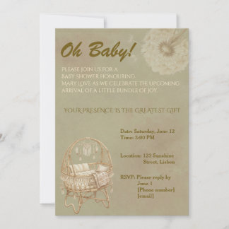 Faire-part de Baby Shower Fantaisiste sur le Pisse