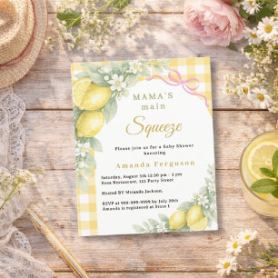 Faire-part de Baby Shower Fille au citron qui pres