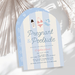 Faire-part de Baby Shower Fille « Enceinte & au bo
