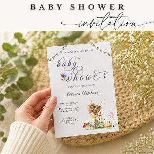 Faire-part de Baby Shower Fille Fée