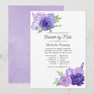 Faire-part de Baby Shower Fleurie Aquarelle Ultra