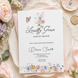 Faire-Part de Baby Shower "Fleurs de Printemps Loc