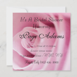 Faire-part de Baby Shower Fleurs de Rose Romantiqu