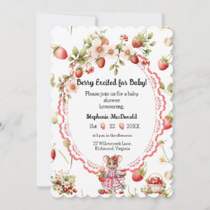 Faire-part de Baby Shower Fraise