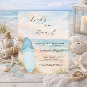 Faire-part de Baby Shower garçon Baby on Board sur