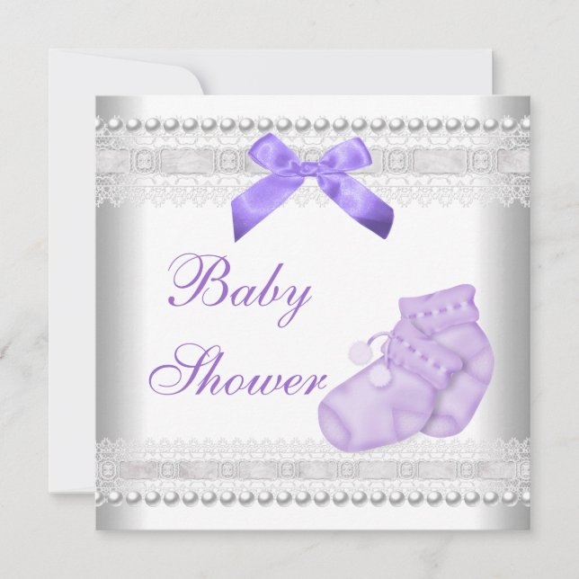 Faire-part de Baby Shower Garçons et Filles Mignon (Devant)