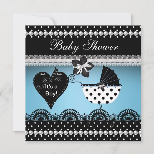 Faire-part de Baby Shower Garçons et Filles Mignon (Devant)