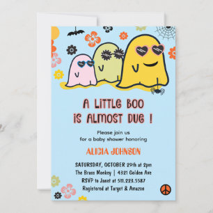 Faire-part de Baby Shower Halloween Little boo