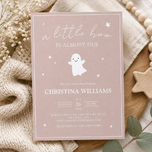 Faire-part de Baby Shower Halloween Little Boo Gir