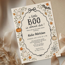 Faire-part de Baby Shower Halloween pour un petit
