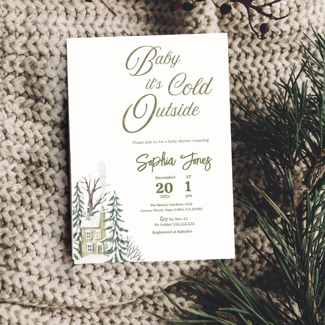 Faire-part de Baby Shower Invitation Winter Wonder (Créateur téléchargé)
