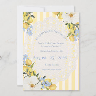 Faire-Part de Baby Shower "J'ai Hâte de Vous Étrei
