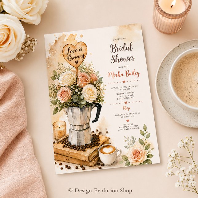 Faire-Part de Baby Shower « L'Amour est en train d (Créateur téléchargé)