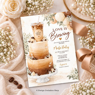 Faire-Part de Baby Shower : L'Amour est en Train d