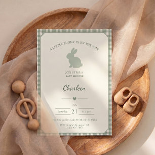 Faire-Part de Baby Shower Lapin est En Route 