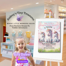 Faire-part de Baby Shower Licorne Magique