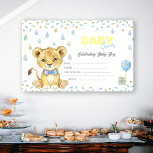 Faire-part de Baby Shower Lion Mignon – Personnali