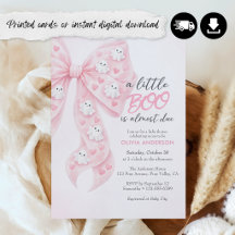 Faire-Part de Baby Shower Little Boo Presque Dû po