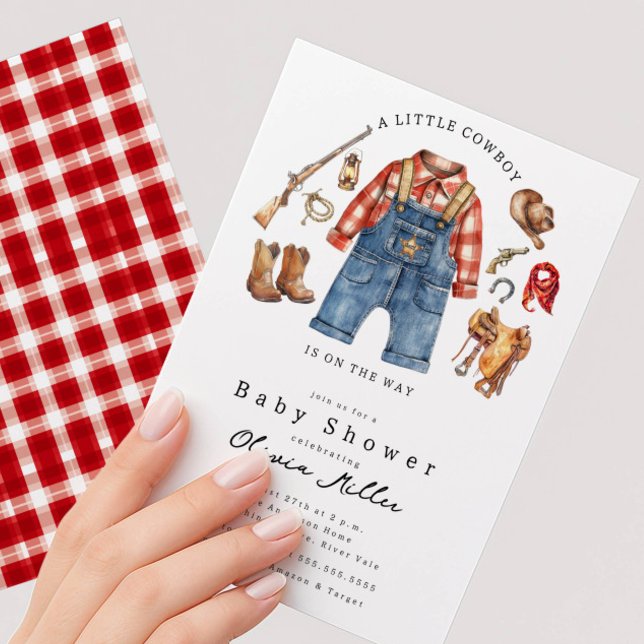 Faire-part de Baby Shower Little Cowboy (Créateur téléchargé)