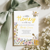 Faire-part de Baby Shower Little Honey Bee
