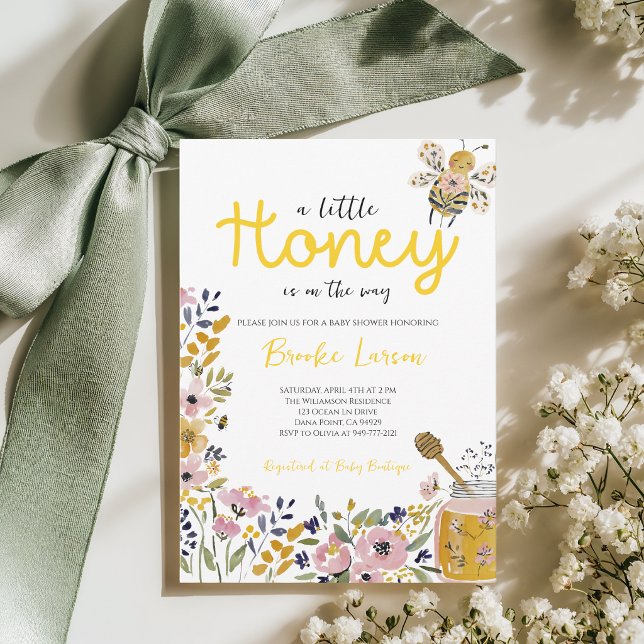 Faire-part de Baby Shower Little Honey Bee (Créateur téléchargé)
