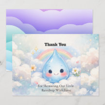 Faire-part de Baby Shower Little Raindrop on the W