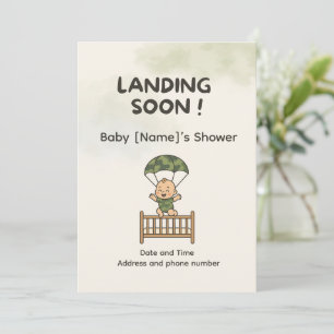 Faire-part de Baby Shower Little Soldier — Camoufl
