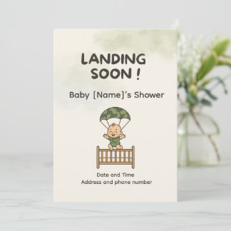 Faire-part de Baby Shower Little Soldier — Camoufl