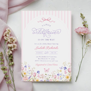Faire-part de Baby Shower Little Wildflower