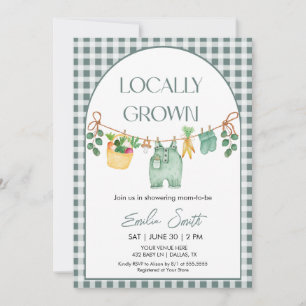 Faire-part de Baby Shower 'Locally Grown, Farmers 